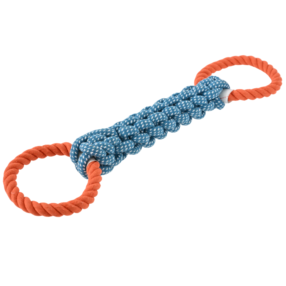 Dog Rope Toy Aggressive Chewers - 15PCS/Carton Double Ring Cotton Rope Dog
