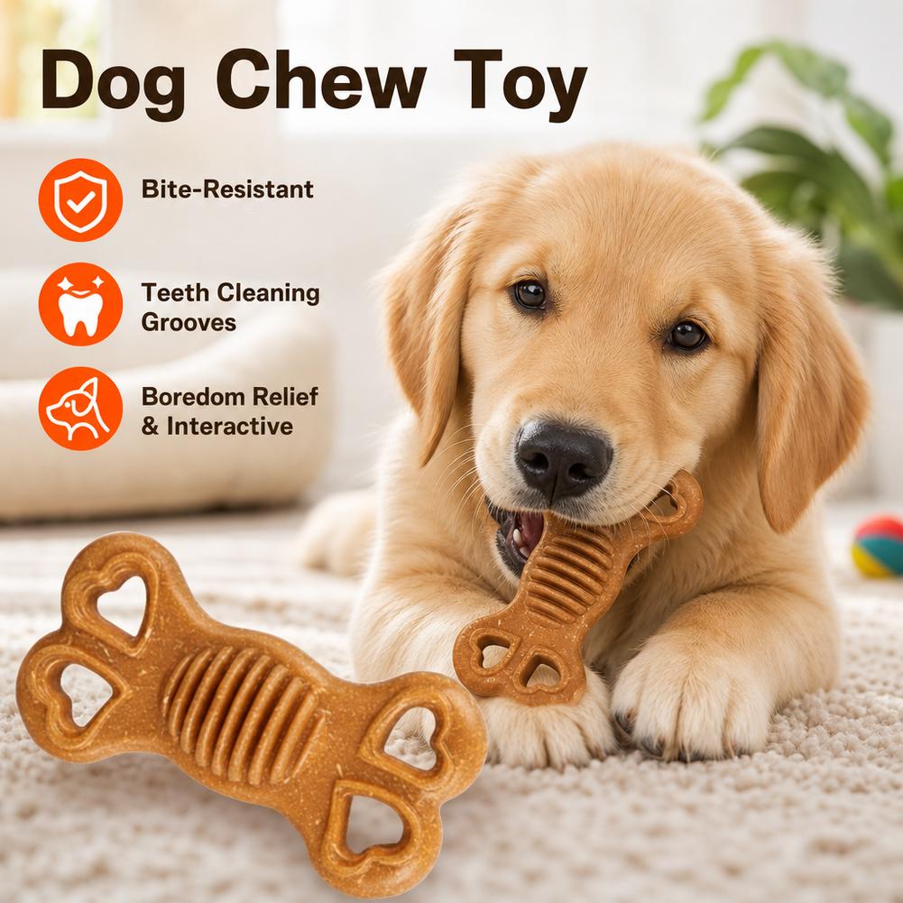 Teeth Cleaning Dog Chew Bone - Indestructible Dog Chew Toy Bone Aggressive