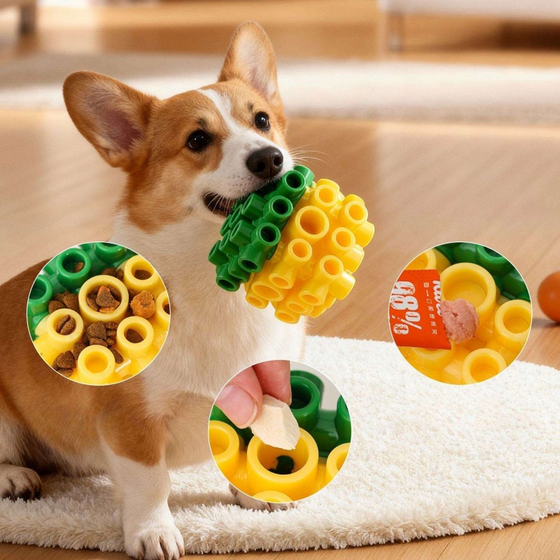 Puppy Pet Supplies Square Food - Rubber Treat Dispensing Dog Toy ulasan dan harga
