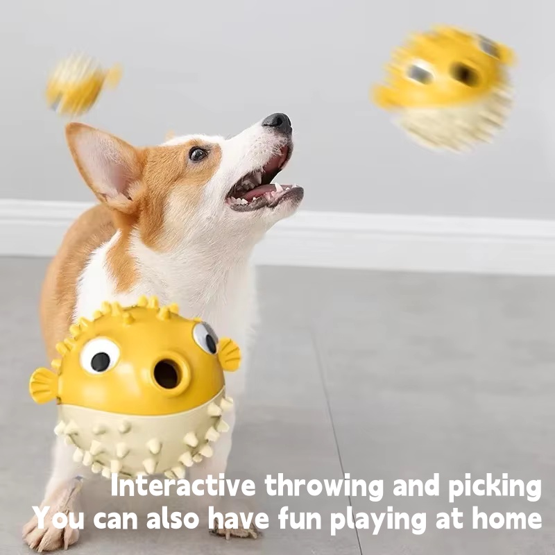 Interactive Bouncing Fish Trea - Dog Puzzle Feeder Toy ulasan dan harga