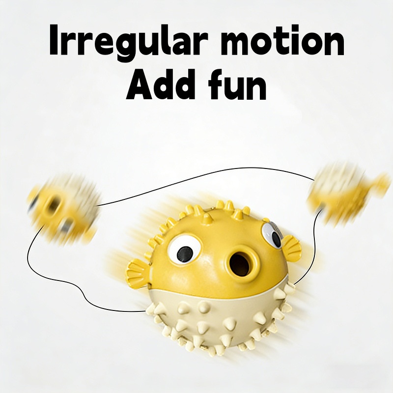 Interactive Bouncing Fish Trea - Dog Puzzle Feeder Toy ulasan dan harga