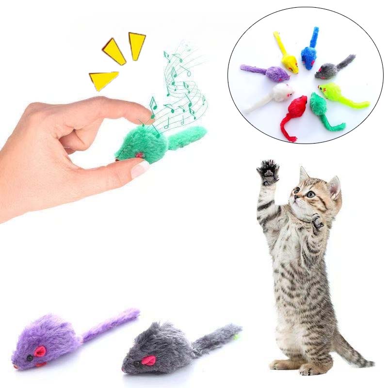 Cat Mouse Toy Squeaky Prefille - Catnip Interactive Plush Mouse ulasan dan harga