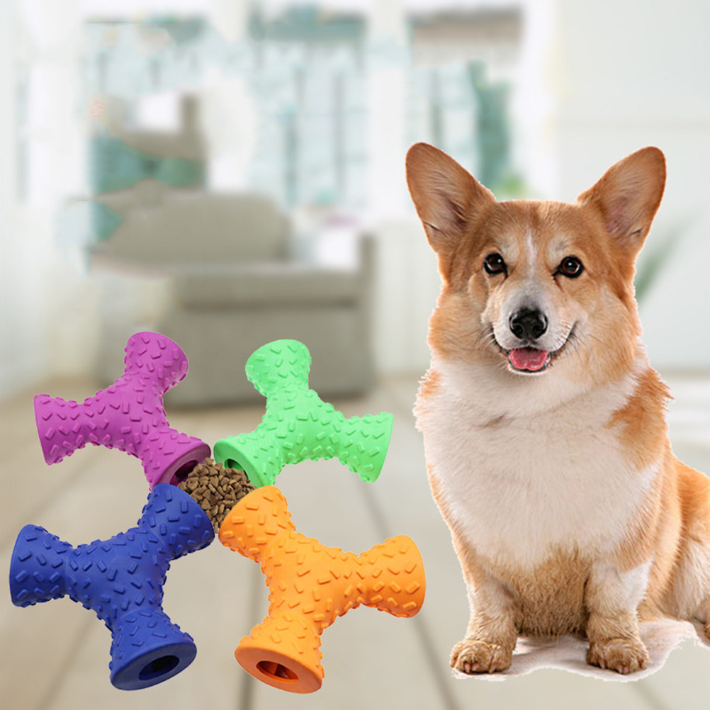 1Pcs Dog Chew Feeding Rubber T - Rubber Treat Dispensing Dog Toy ulasan dan harga