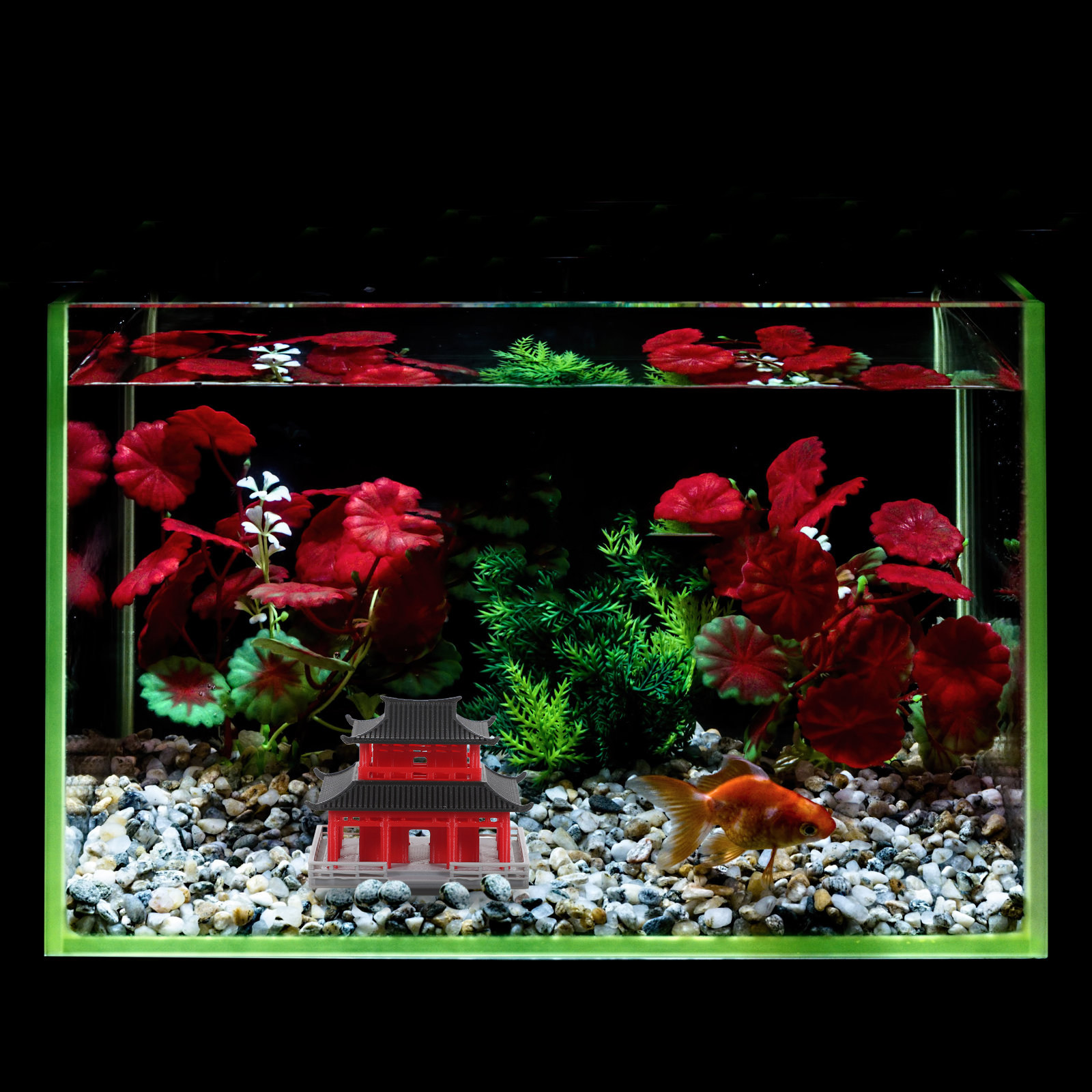 Chinese Ancient Pavilion Black - Aquarium ulasan dan harga