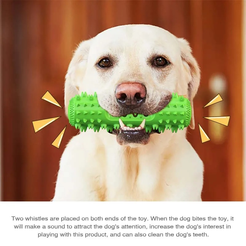 Squeaky Dog Chew Toy Teeth Cle - Rubber Treat Dispensing Dog Toy ulasan dan harga
