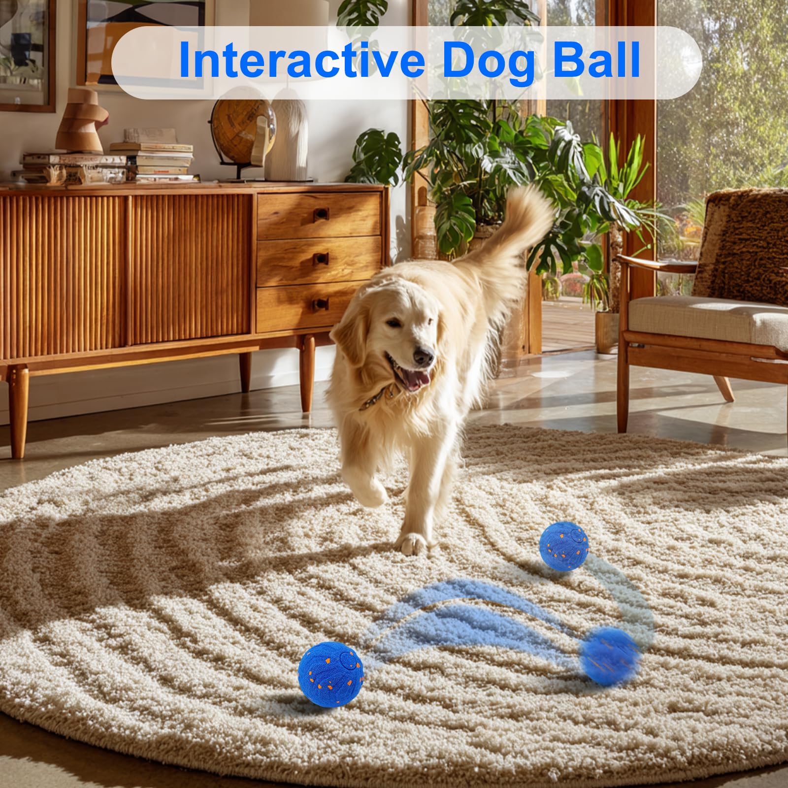 Interactive Dog Ball, Automati - Automatic Moving Dog Ball ulasan dan harga