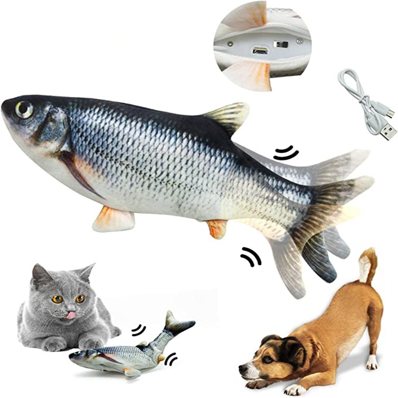 Cat Toys Fish USB Charger  Ele - Electric Floppy Fish Dog Toy ulasan dan harga