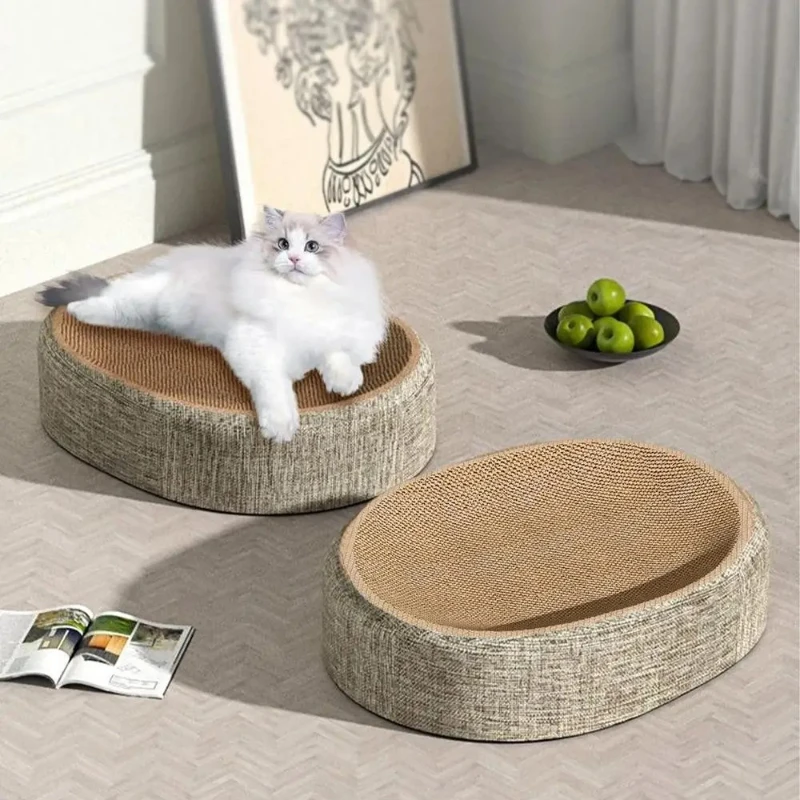 Oval Shape Scratch Pad For Cat - Pet Beds ulasan dan harga