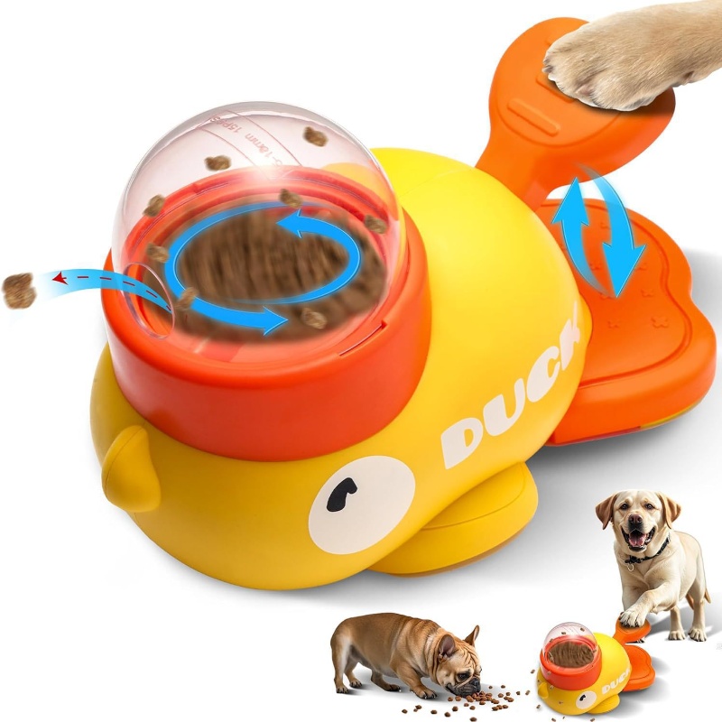 Yellow Duck-Shaped Interactive - Dog Puzzle Feeder Toy ulasan dan harga