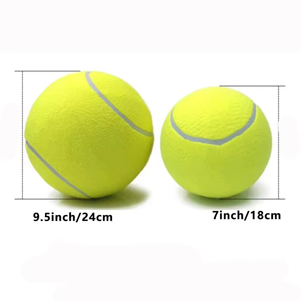 7/9.5Inch Giant Tennis Ball Pe - Interactive Squeaky Plush Dog Toy ulasan dan harga