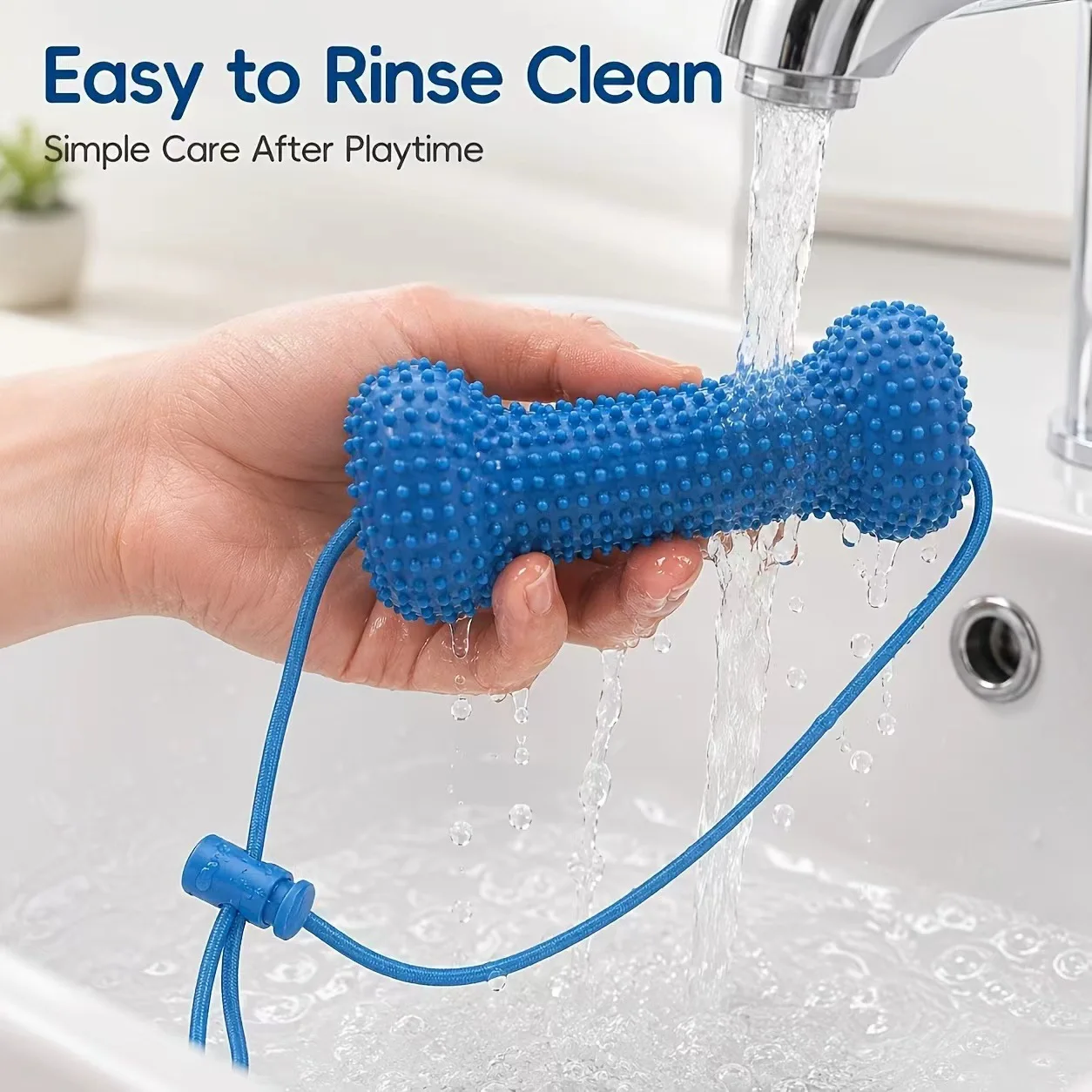 Reusable Dog Chew Toy Rubber B - Teeth Cleaning Dog Chew Bone ulasan dan harga