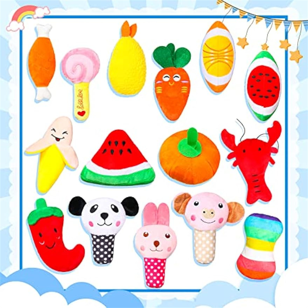 50PCS/Pack Dog Squeaky Toys Bu - Interactive Squeaky Plush Dog Toy ulasan dan harga