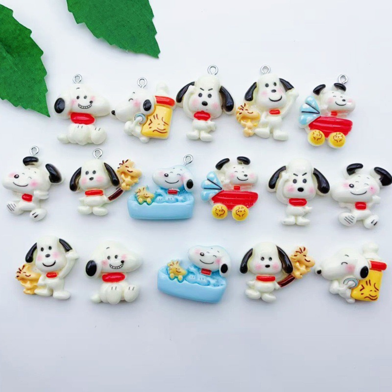 12pcs resin cartoon dog pendan - Dog Toys ulasan dan harga