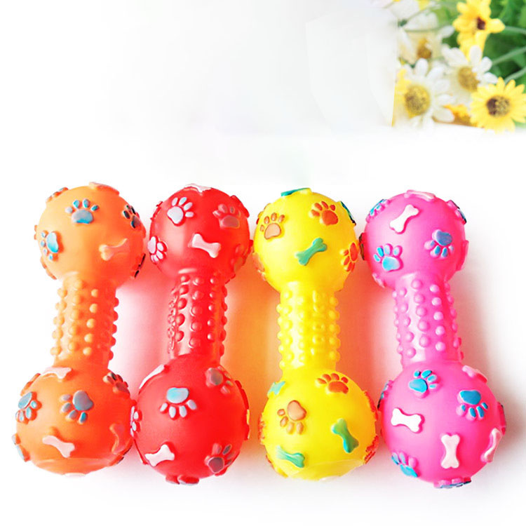 New Pet Dog Squeaky Toy - Dumb - Teeth Cleaning Dog Chew Bone ulasan dan harga