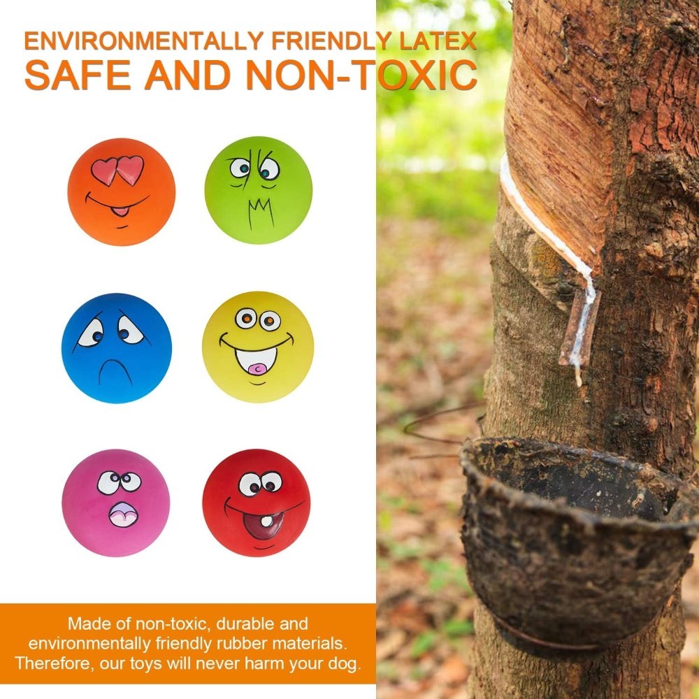 6 Pack Non-Toxic Squeaky Latex - Interactive Squeaky Plush Dog Toy ulasan dan harga