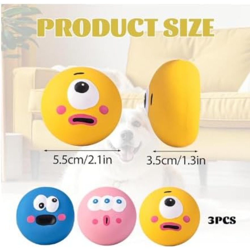 3PCS Pet Dog Sounding Toy with - Interactive Squeaky Plush Dog Toy ulasan dan harga